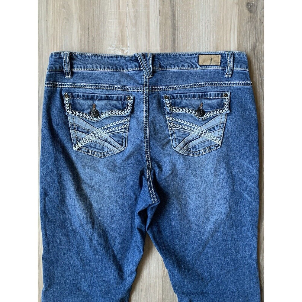 Supplies By Union Bay Tummy Smoothing Jeans Style Amy Embroidered Pockets Sz 14 - Picture 10 of 15